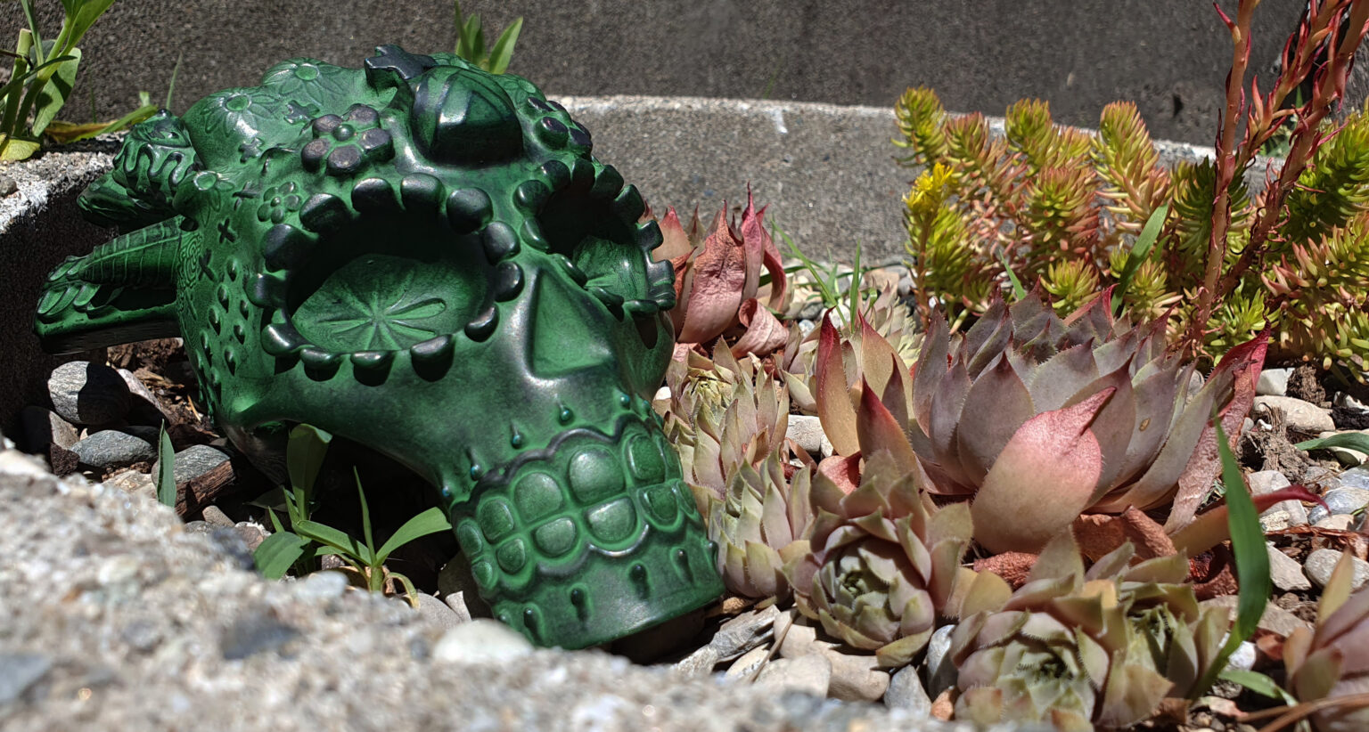 resin skull sculpture by specieskam