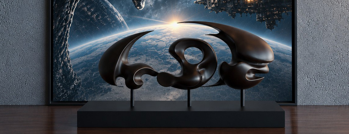 ALIEN-aluminium sculpture by Katherine-Ann Mueller for specieskam